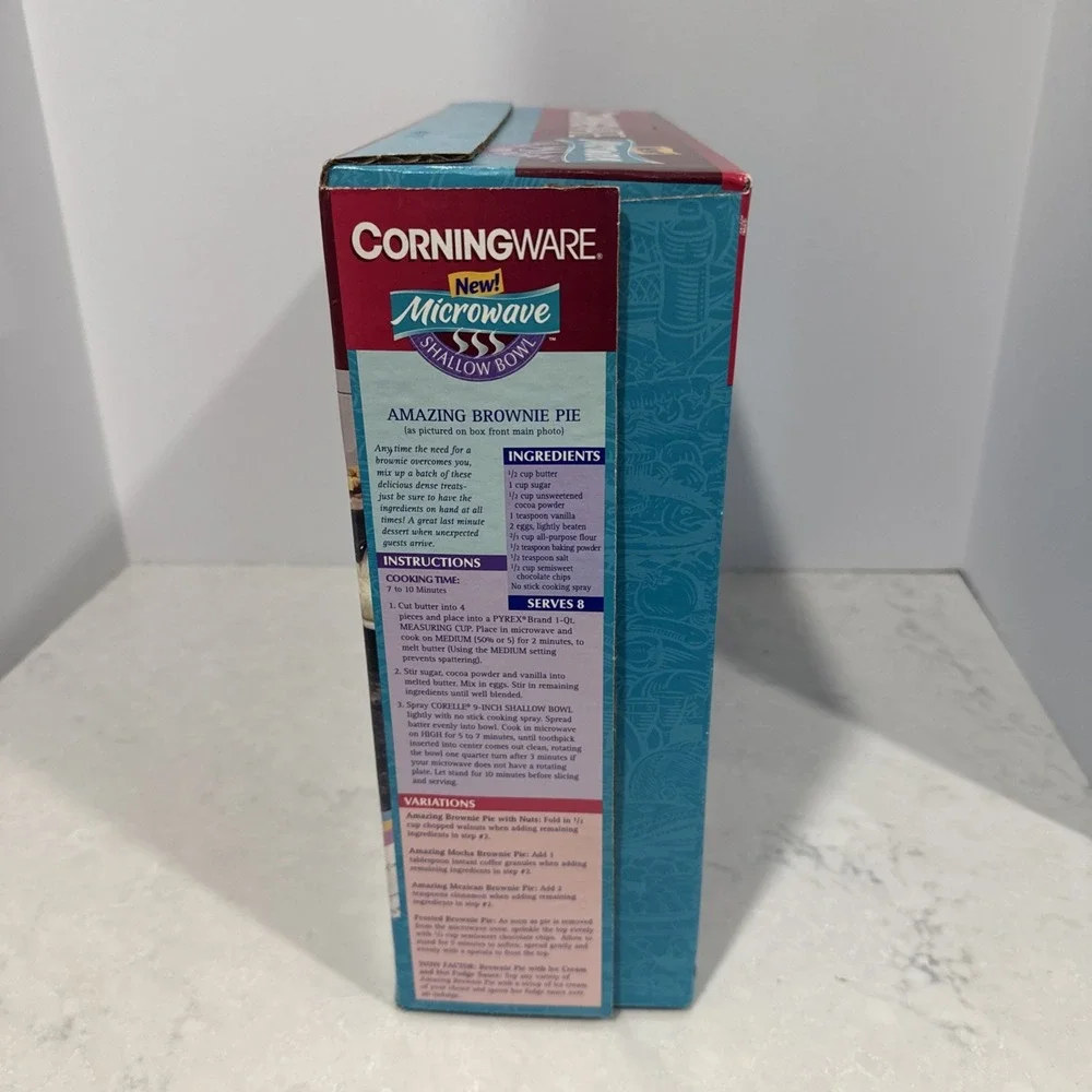 VTG Corning Ware Microwave Shallow Bowl Corral 9 Inch- New in Box